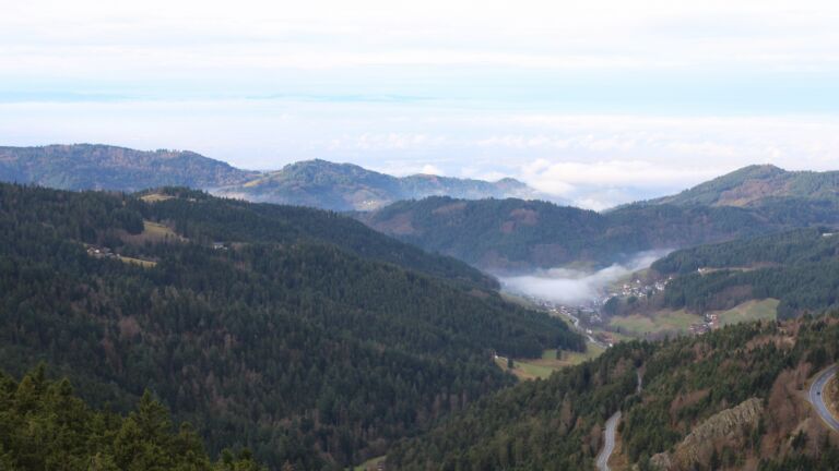 Dieses Bild zeigt eine Webcam-Aufnahme vom Achertal, aufgenommen am Samstag, den 20.12.2025 um 11:10 Uhr. Die Temperatur betrug 8.6°C.