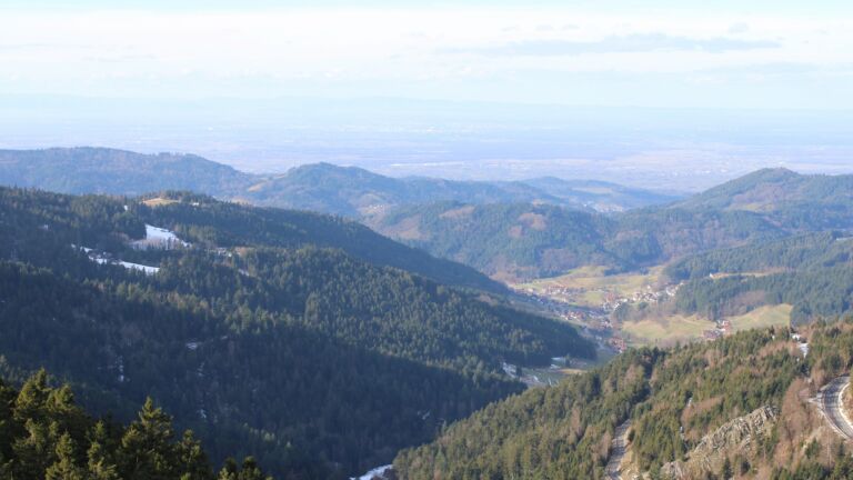 Dieses Bild zeigt eine Webcam-Aufnahme vom Achertal, aufgenommen am Freitag, den 16.01.2026 um 12:00 Uhr. Die Temperatur betrug 8.7°C.