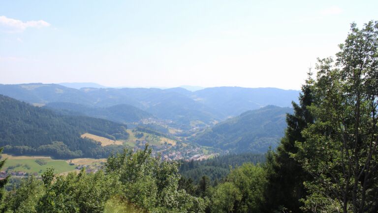 Dieses Bild zeigt eine Webcam-Aufnahme vom Achertal, aufgenommen am Samstag, den 27.06.2026 um 16:50 Uhr. Die Temperatur betrug 38.4°C.