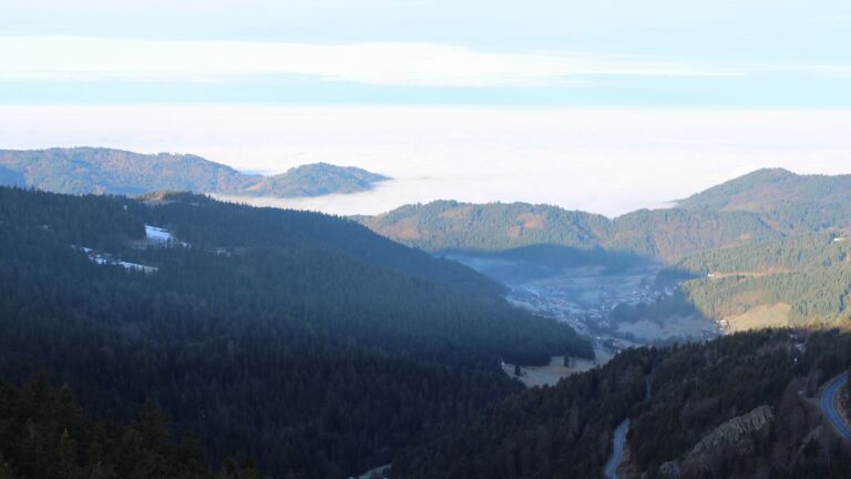 Dieses Bild zeigt eine Webcam-Aufnahme vom Achertal, aufgenommen am Donnerstag, den 05.02.2026 um 09:00 Uhr. Die Temperatur betrug 4.9°C.