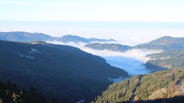 Dieses Bild zeigt eine Webcam-Aufnahme vom Achertal, aufgenommen am Sonntag, den 28.12.2025 um 10:10 Uhr. Die Temperatur betrug 0°C.