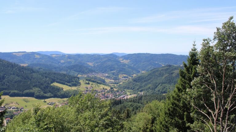 Dieses Bild zeigt eine Webcam-Aufnahme vom Achertal, aufgenommen am Sonntag, den 12.07.2026 um 13:20 Uhr. Die Temperatur betrug 26.2°C.