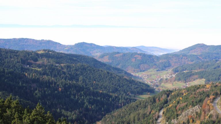 Dieses Bild zeigt eine Webcam-Aufnahme vom Achertal, aufgenommen am Donnerstag, den 06.11.2025 um 11:10 Uhr. Die Temperatur betrug 11.9°C.