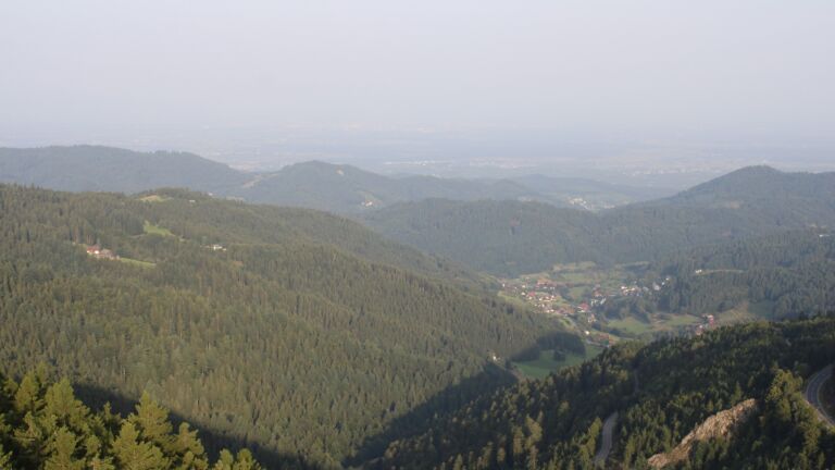 Dieses Bild zeigt eine Webcam-Aufnahme vom Achertal, aufgenommen am Donnerstag, den 14.08.2025 um 07:50 Uhr. Die Temperatur betrug 21.8°C.
