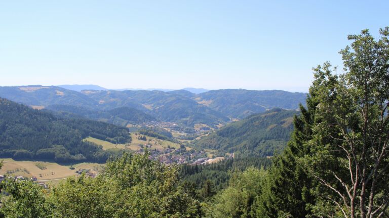 Dieses Bild zeigt eine Webcam-Aufnahme vom Achertal, aufgenommen am Donnerstag, den 13.08.2026 um 13:30 Uhr. Die Temperatur betrug 31.6°C.