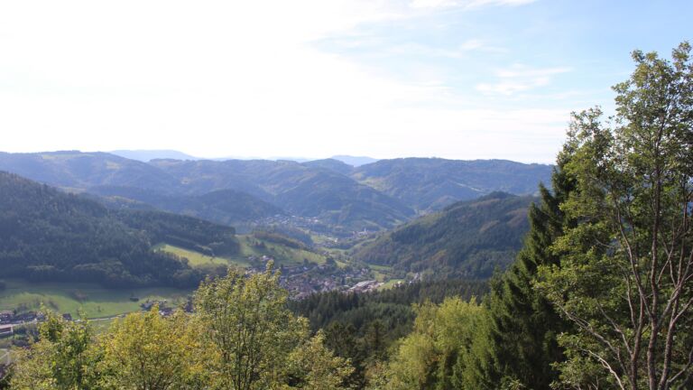 Dieses Bild zeigt eine Webcam-Aufnahme vom Achertal, aufgenommen am Donnerstag, den 15.10.2026 um 13:50 Uhr. Die Temperatur betrug 19.5°C.
