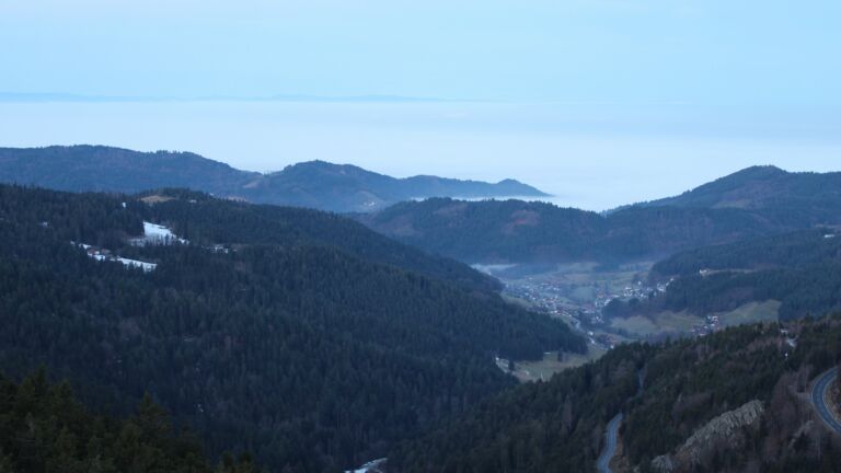 Dieses Bild zeigt eine Webcam-Aufnahme vom Achertal, aufgenommen am Freitag, den 23.01.2026 um 08:00 Uhr. Die Temperatur betrug 2.9°C.