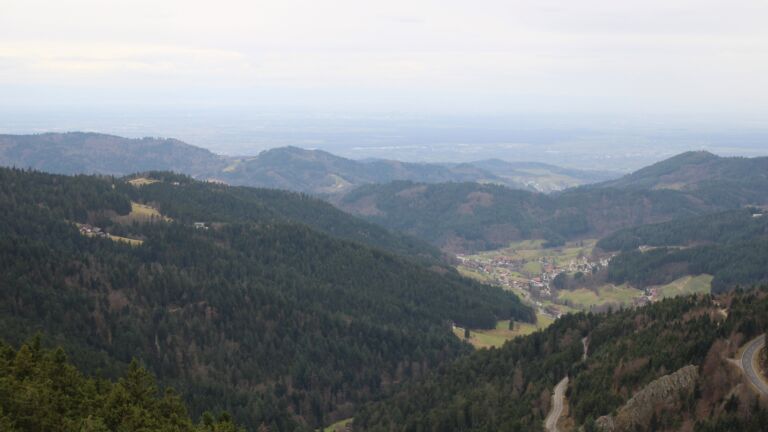 Dieses Bild zeigt eine Webcam-Aufnahme vom Achertal, aufgenommen am Freitag, den 19.12.2025 um 12:10 Uhr. Die Temperatur betrug 7.6°C.