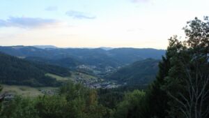 Dieses Bild zeigt eine Webcam-Aufnahme vom Achertal, aufgenommen am Samstag, den 22.08.2026 um 19:50 Uhr. Die Temperatur betrug 17.3°C.