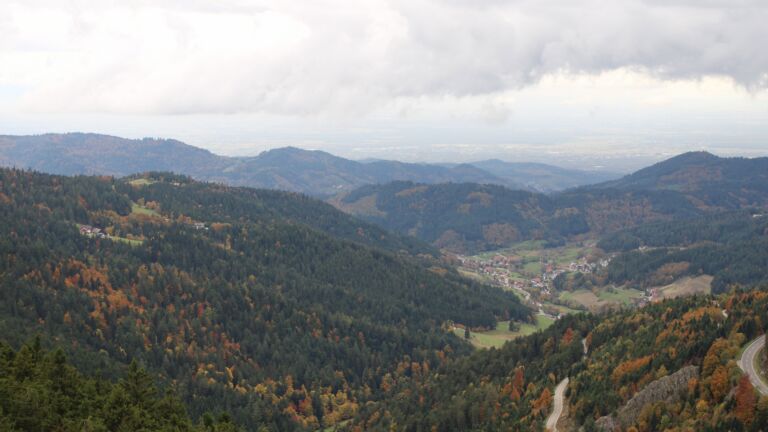 Dieses Bild zeigt eine Webcam-Aufnahme vom Achertal, aufgenommen am Freitag, den 17.10.2025 um 15:00 Uhr. Die Temperatur betrug 7.5°C.