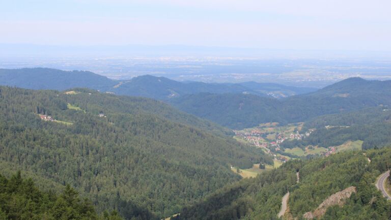 Dieses Bild zeigt eine Webcam-Aufnahme vom Achertal, aufgenommen am Freitag, den 18.07.2025 um 09:50 Uhr. Die Temperatur betrug 19.9°C.