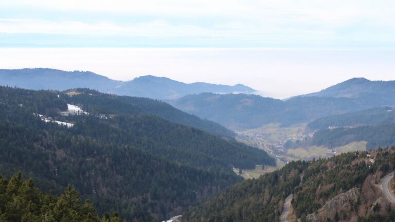 Dieses Bild zeigt eine Webcam-Aufnahme vom Achertal, aufgenommen am Freitag, den 23.01.2026 um 13:00 Uhr. Die Temperatur betrug 8.4°C.