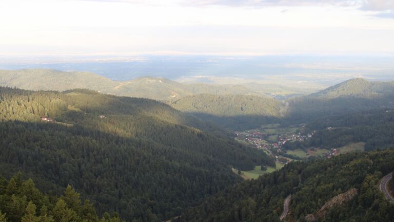 Dieses Bild zeigt eine Webcam-Aufnahme vom Achertal, aufgenommen am Freitag, den 29.08.2025 um 07:30 Uhr. Die Temperatur betrug 10.8°C.