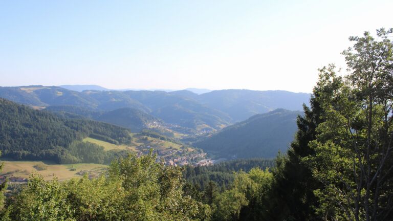 Dieses Bild zeigt eine Webcam-Aufnahme vom Achertal, aufgenommen am Samstag, den 08.08.2026 um 18:50 Uhr. Die Temperatur betrug 33°C.