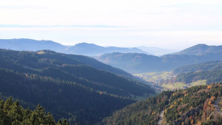 Dieses Bild zeigt eine Webcam-Aufnahme vom Achertal, aufgenommen am Donnerstag, den 06.11.2025 um 15:00 Uhr. Die Temperatur betrug 14.4°C.