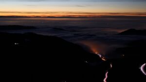 Dieses Bild zeigt eine Webcam-Aufnahme vom Achertal, aufgenommen am Samstag, den 22.11.2025 um 17:50 Uhr. Die Temperatur betrug -4.2°C.