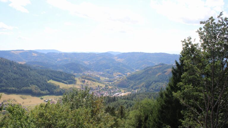 Dieses Bild zeigt eine Webcam-Aufnahme vom Achertal, aufgenommen am Mittwoch, den 19.08.2026 um 15:20 Uhr. Die Temperatur betrug 28.2°C.