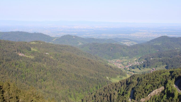 Dieses Bild zeigt eine Webcam-Aufnahme vom Achertal, aufgenommen am Montag, den 12.05.2025 um 08:10 Uhr. Die Temperatur betrug 13.6°C.