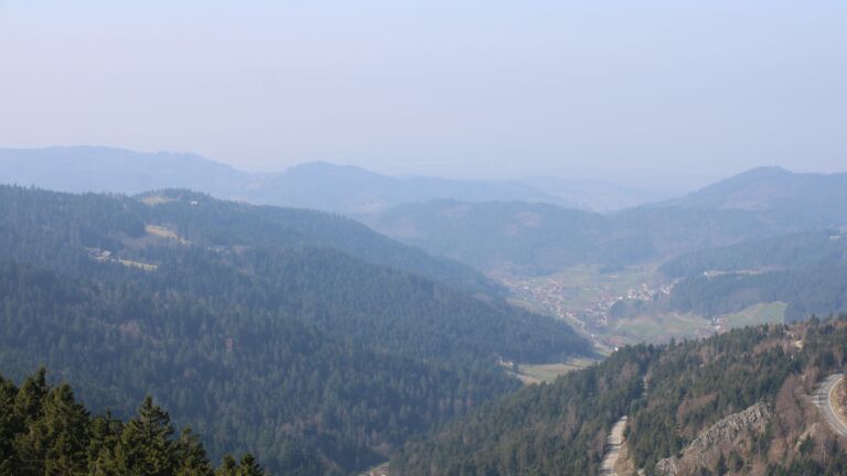 Dieses Bild zeigt eine Webcam-Aufnahme vom Achertal, aufgenommen am Sonntag, den 08.03.2026 um 12:00 Uhr. Die Temperatur betrug 13.3°C.